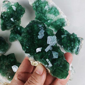 Cristal Natural de Fluorita Verde, Espécimen de Mina, <span class=keywords><strong>Mineral</strong></span> en Bruto, Adorno, Clúster <span class=keywords><strong>Mineral</strong></span>, Formas Geométricas, Decoración para Bodas y Cumpleaños, Venta al por Mayor - Product Image 3
