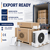 Climatiseur solaire domestique 36000 BTU hybride double alimentation DC Inverter mural froid/chaud 80-380V AC 110-240V IP65 R32
