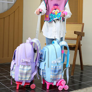 Pour Amazon vente en gros transfrontalière nouveau cartable à roulettes de grande capacité pour les étudiantes 1-3-6 <span class=keywords><strong>Primar</strong></span> - Product Image 3