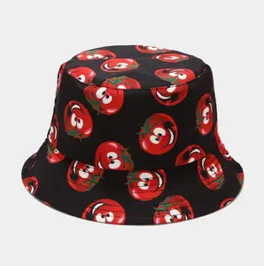 2021 wholesale cheap unisex fashion maize print reversible summer bucket hat