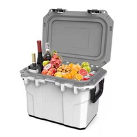 Boîte isotherme portable 30L en plastique moulé par injection OEM/ODM, conservation de la glace pendant 5 jours pour canettes alimentaires, personnalisation du logo - Cuisine et extérieur