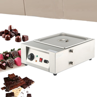 Machine à faire fondre le chocolat électrique en acier inoxydable, chauffe-sauce alimentaire, machine à tempérer le chocolat commerciale