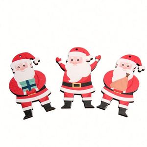 Adornos Colgantes de Madera Creativos para Navidad, con Diseño de Árbol y Muñeco de Nieve, Hechos a Mano, Estilo Caricatura, para la Temporada Festiva - Product Image 2