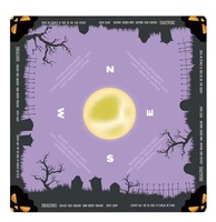 Jeu de Mahjong en Acrylique Thème Halloween Étiquette Noire Américaine pour Divertissement Adulte et Jeux de Société