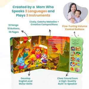 Activité créative <span class=keywords><strong>comptines</strong></span> <span class=keywords><strong>comptines</strong></span> <span class=keywords><strong>comptines</strong></span> livres livre de son 10 chansons livres parlants pour les tout-petits 1-3 - Product Image 4