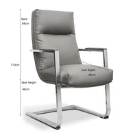 Chaise de bureau exécutive Vantervi 150 kg, moderne, avec accoudoirs, en cuir PU marron, hauteur réglable, structure en bois, pivotante, livraison rapide, exclusive
