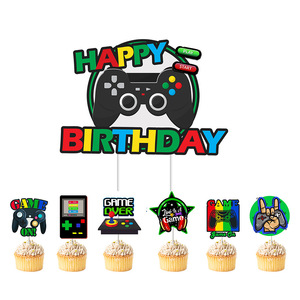Decoración <span class=keywords><strong>de</strong></span> fiesta <span class=keywords><strong>de</strong></span> Video juego para niño, plato <span class=keywords><strong>de</strong></span> papel, taza, servilleta, globo <span class=keywords><strong>de</strong></span> paja, cartel <span class=keywords><strong>de</strong></span> <span class=keywords><strong>cumpleaños</strong></span> para niño, decoración <span class=keywords><strong>de</strong></span> fiesta <span class=keywords><strong>de</strong></span> <span class=keywords><strong>cumpleaños</strong></span> - Product Image 4