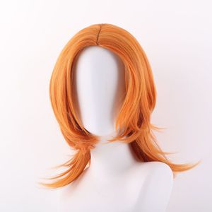 วิกผมสั้นตรงสีส้ม นามิ คอสเพลย์ อนิเมะ สำหรับงานปาร์ตี้ฮาโลวีน ทนความร้อน ขายส่งขนาดเล็ก - Product Image 4