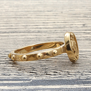 Men's Gold <b>Skull</b> <b>Ring</b> Retro Punk Style Stainless Steel Face Design Jewelry Gift 27035 - Product Image 3