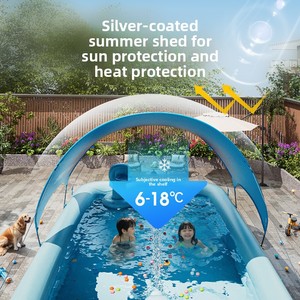 Piscina Inflable Independiente de 1.5m-3m para Bebés y Niños, Glaciar, Paraíso Secreto, Piscina Grande y Resistente para Interiores y Exteriores - Product Image 4