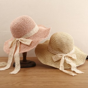 New Arrival Custom <b>Summer</b> Beach Straw <b>Hat</b> with Bow Design Ladies' Wide Sunshade-for Fishing Travel Casual Cycling Business - Product Image 4