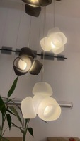 Lámpara Colgante Moderna de Cristal con Diseño de Burbujas, Decoración Artística de Lujo para Sala de Estar, LED, CE, RoHS