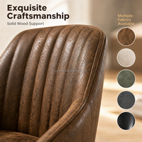 Fauteuil rembourré moderne avec base pivotante à vérin réglable et cinq roulettes pour bureau, maison, salle d'étude et zone de réception