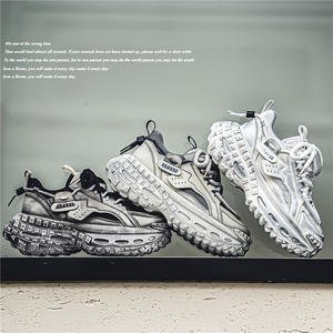 <b>Mens</b> Retro Sporty Fashion Sneakers 2026 Spring Korean Style Artificial Leather Mesh Lining Non Slip - Product Image 3