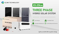 20-25kw Système hybride Ensemble complet Système d'énergie solaire 21kw 22kw 23kw 24kw 25kw Système de stockage d'énergie solaire Onduleur de marque