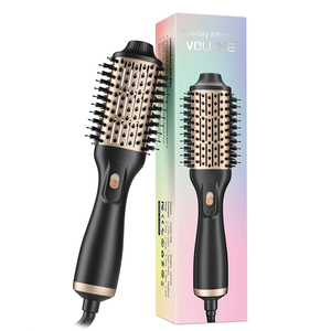 Salon professionnel ionique coup sèche-cheveux <span class=keywords><strong>brosse</strong></span> 1200W Air chaud Styler avec bigoudi rotatif chauffé fer plat diffuseur buse - Product Image 1