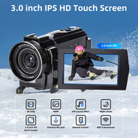 Caméscope numérique professionnel 4K CMOS en gros avec carte SD, écran tactile 3,0 pouces, grand angle 120°, zoom <10x et Wi-Fi pour l'enregistrement
