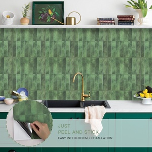 Expédition uniquement aux États-Unis - Mosaïque en gel vert 3D autocollante, stickers muraux à coller et à décoller pour la cuisine et la salle de bain - Product Image 5