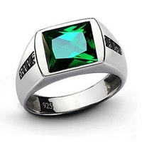 Anillo de Boda para Hombre de Plata de Ley 925 con Baño de Rodio, con Forma de Dibujo Animado y Gema de Zafiro, para Aniversario y Fiesta