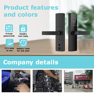 Qunn thông minh <span class=keywords><strong>Wifi</strong></span> Keyless nhập Hợp kim nhôm không dây Khóa vân tay kỹ thuật số mật khẩu Đầu đọc thẻ đám mây lưu trữ dữ liệu gỗ - Product Image 4