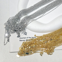 Composants de bijoux DIY plaqués or 18 carats, chaînes en acier inoxydable, anneaux de jonction, crochets de boucles d'oreilles, capuchons de perles, fermoirs de bijoux, forme géométrique