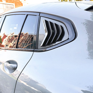 Rear <b>Window</b> Louver <b>Decal</b> For Bmw X4 G02 2018+ Carbon Fiber Texture Piano Black Adhesive Exterior Modification - Product Image 1