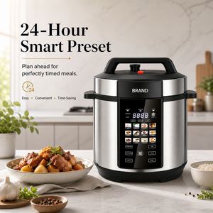Cuisinière à pression numérique multifonctionnelle intelligente et durable en acier inoxydable de 6 L, grande capacité, 12 fonctions en 1, LED, pour la maison - Product Image 4