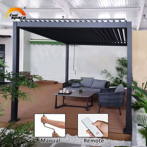 Toit à lames en aluminium, gazebo, <span class=keywords><strong>pergola</strong></span> d'extérieur pour jardin, 3x3, 4x2, 4x3, 4x4, 5x3, <span class=keywords><strong>5x4</strong></span> - Product Image 5