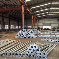 Poste de Luz Cónico de Acero Galvanizado en Caliente de Grado Industrial, 10m 11m 12m, para Proyectos de Iluminación Urbana y Pública
