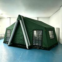 Nouvelle arrivée, tente gonflable en forme de maison vert foncé, imperméable, résistante aux UV, pour les rassemblements familiaux en plein air