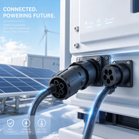 Connecteur haute puissance M28 Fast Card 2, 3 et 4 cœurs 50A, prise aviation pour onduleur de stockage d'énergie, plaqué or cuivre
