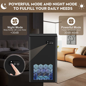 Deshumidificador Eléctrico Portátil Automático para el Hogar con Pantalla Táctil, Tanque de Agua de 2L, Bajo Nivel de Ruido, para Uso en Autocaravanas y Hogares - Product Image 4