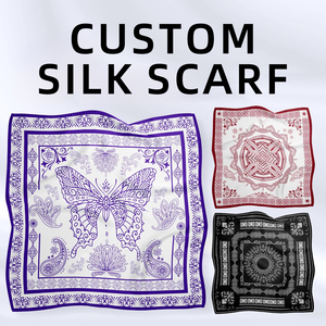 Foulard in Seta Personalizzato con la Tua Foto, Nome Personalizzato, Sciarpa per <span class=keywords><strong>Capelli</strong></span> in Raso da Matrimonio, Bandana Stampata con la Tua Immagine - Product Image 1
