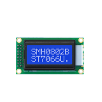 Écran LCD STN personnalisé de haute qualité MJ0802, 1,5 pouce, rétroéclairage LED, montage SMD, résolution 8*2, monochrome, marque MAIJING, 300 cd/m