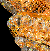 JYLIGHTING Lustre en cristal pour salon, plafonnier de style européen, lampes LED, grande lumière d'hôtel luxueux.