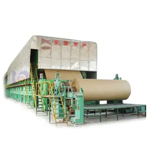 2400mm fourdrinier OCC afval kartonnen doos recycling duplex karton kraftpapier roll suikerriet pulp plaat maken machine prijs