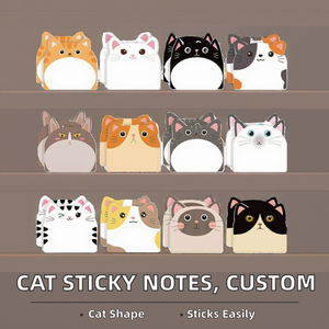 Bloc-notes autocollants en forme <span class=keywords><strong>de</strong></span> chat en gros, bloc-notes mignons kawaii, fournitures <span class=keywords><strong>de</strong></span> <span class=keywords><strong>bureau</strong></span> personnalisées, <span class=keywords><strong>accessoires</strong></span> <span class=keywords><strong>de</strong></span> papeterie scolaire - Product Image 2