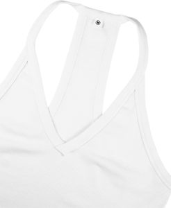 Camiseta sin mangas transpirable <span class=keywords><strong>de</strong></span> talla grande para mujer, cuello en V acanalado, ajuste ceñido, ideal para el verano y el ejercicio. - Product Image 4
