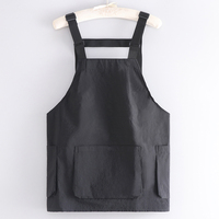 Apron pendek tanpa lengan dari bahan taslon Korea yang dapat digunakan kembali untuk pria wanita, cocok untuk toko makanan, pakaian kerja, seni kuku, toko makanan penutup, kopi, teh susu.