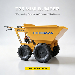Mini Dumper T25 300kg 4x4 a Benzina con Motore <span class=keywords><strong>Honda</strong></span> per Costruzioni, Giardinaggio e Miniere - Product Image 2