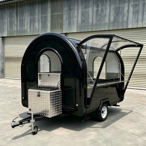 Chariot à hot-dogs en aluminium et fibre <span class=keywords><strong>de</strong></span> verre pas cher, camion <span class=keywords><strong>de</strong></span> cuisine mobile, remorque alimentaire avec service <span class=keywords><strong>de</strong></span> bonbons - Product Image 4