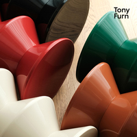 Tabouret rond en plastique pour décoration de salon avec sablier Design créatif pour la maison tabouret de salon