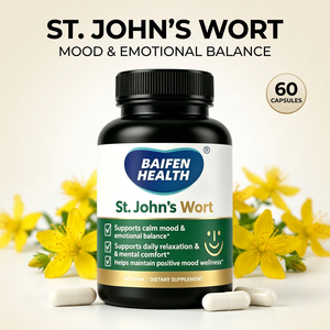 OEM Kräuterergänzungsmittel-Fabrik Private Label Hochwertige Johanniskraut 60 Kapseln Großhandel für Erwachsene zur Immununterstützung - Product Image 1
