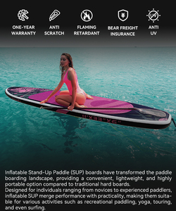 Planche à pagaie Entroffy, nouveau design, bleue, 350 cm, gonflable, surf, SUP gonflable 350 cm - Product Image 2