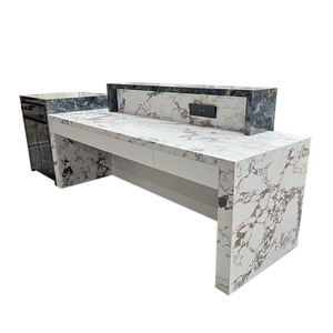 Hiện đại calacatta Viola đá cẩm thạch mô hình bàn tiếp tân cho văn phòng Thẩm mỹ viện Thanh Lịch quầy lễ tân cho tiền mặt đăng ký thanh không có đánh giá - Product Image 1