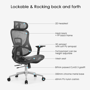 Precio de Mayoreo Muebles de Oficina Silla de Malla Completa Silla de Escritorio Ergonómica Sillas de Oficina Giratorias Suaves para Oficina en Casa - Product Image 5