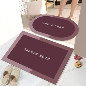 Tapis de bain en PVC EIFFEL HOME 40x60cm 50x80cm, rectangulaire, moderne, couleur unie, antidérapant, absorbant, pour salle de bain, tapis de porte - Product Image 1