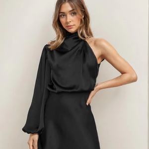 Elegent donna africana manica o-collo in poliestere arancione <span class=keywords><strong>viola</strong></span> blu <span class=keywords><strong>Mini</strong></span> <span class=keywords><strong>abito</strong></span> africano abiti per le donne - Product Image 1