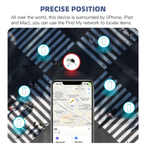 Traceur GPS portable anti-perte compatible avec la fonction Localiser d'Apple pour clés, animaux de compagnie, bagages, voiture, portefeuille - Product Image 3