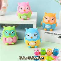 YIWUPOWER Jouet anti-stress hibou souple, figurine animal à remontée lente, jouet de décompression pour le bureau, cadeau de fête